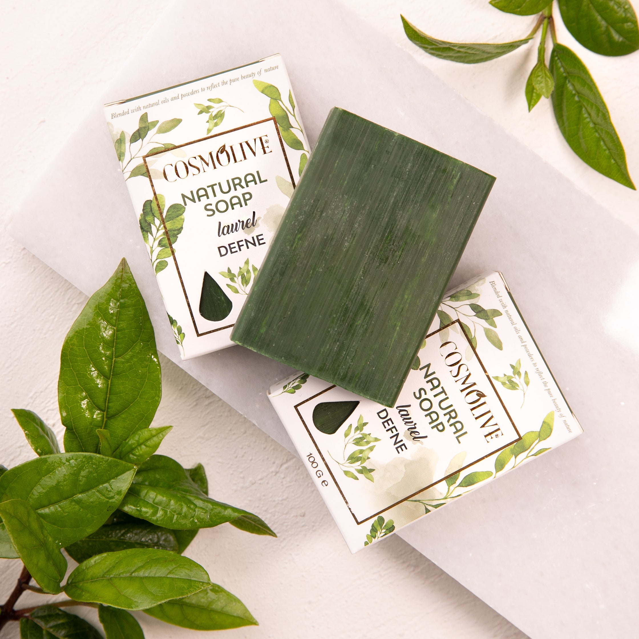 COSMOLIVE  LAUREL NATURAL SOAP 100 g Handmade Soap / Against Skin Problems / Natural Life