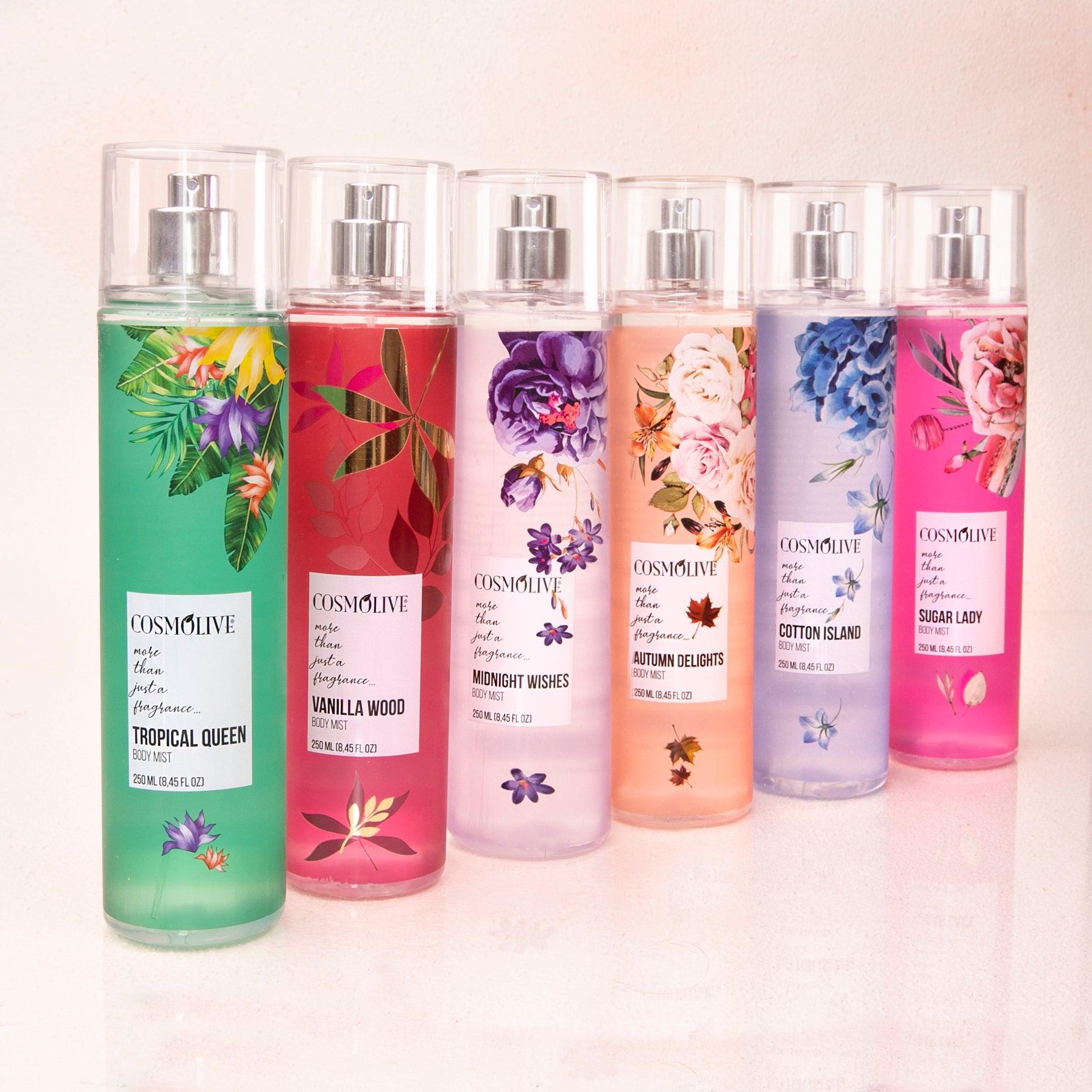 COSMOLIVE BODY MIST 250 ml Cotton Island / The Excellent Composition of Nature With The Fruit and Floral Essences / Natural Life