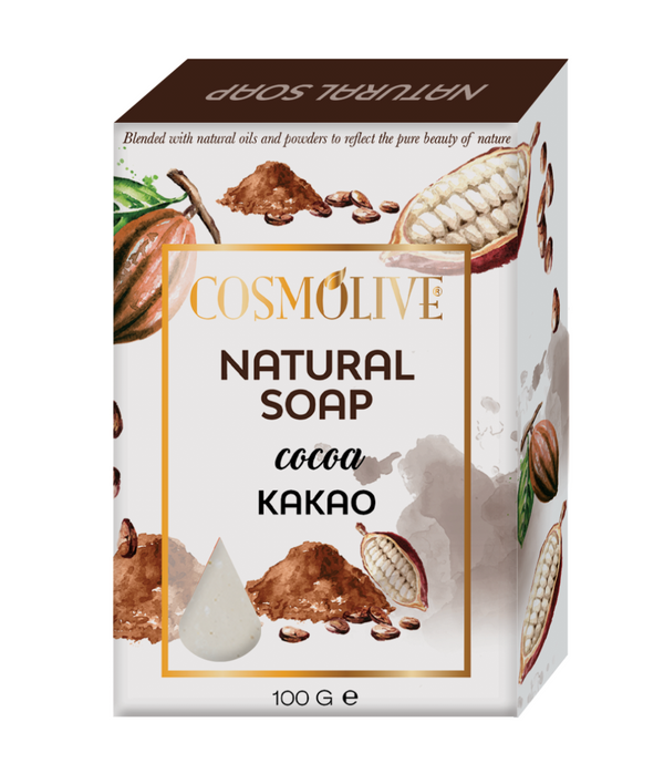 COSMOLIVE  COCOA  NATURAL SOAP 100 g Handmade Soap /Against Skin Cracks / Vitamin E / Natural Life