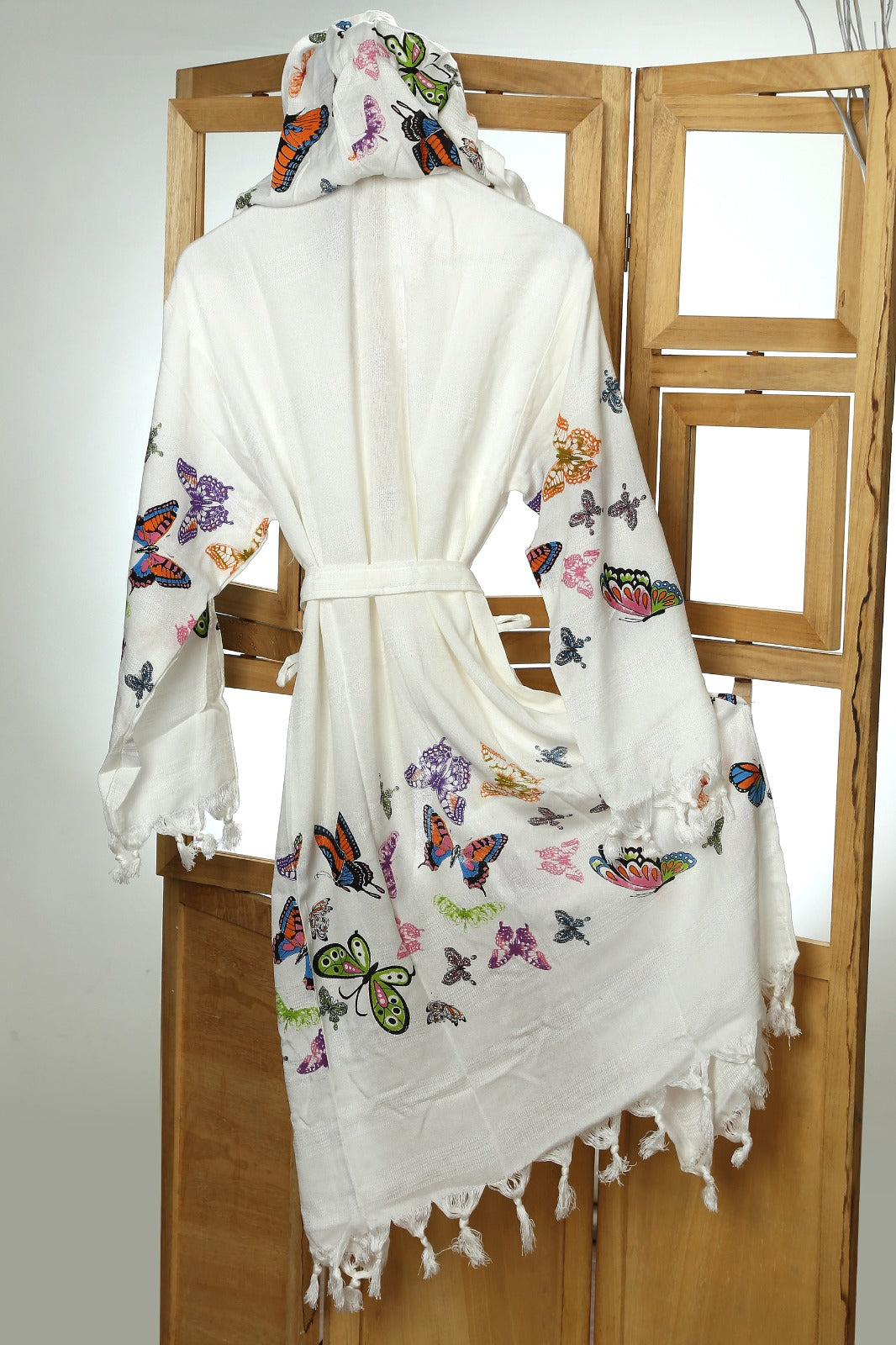 Bathrobe ORGANIC BAMBOO Turkish Lightweight Hooded Pesthemal Bathrobe Luxury/Kimono- bridal party - bridesmades robe/Beach-spa robe/ Sale/ Fast Delivery