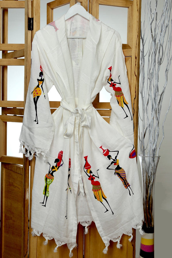 Bathrobe ORGANIC BAMBOO Turkish Lightweight Hooded Pesthemal Bathrobe Luxury/Kimono- bridal party - bridesmades robe/Beach-spa robe/ Sale / Fast Delivery