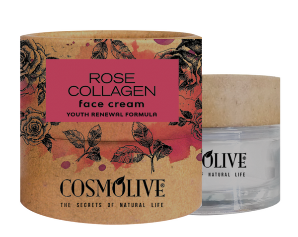 COSMOLIVE 50 ml FACE CREAM - ROSE COLLAGEN Tonic Effect / Protect the Skin