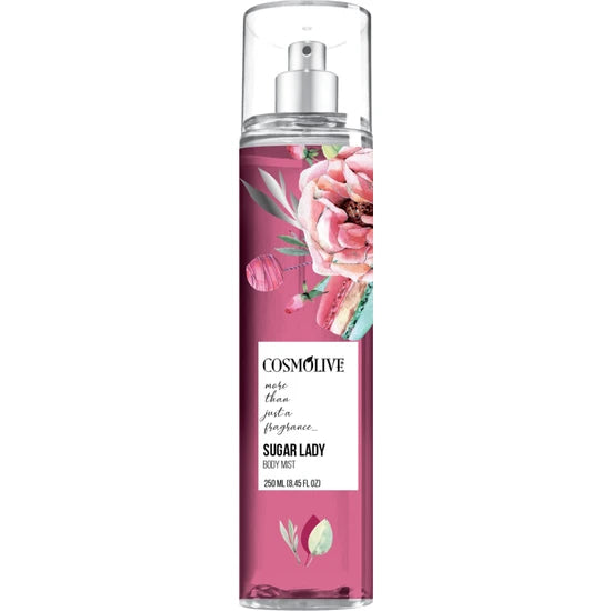COSMOLIVE BODY MIST 250 ml Sugar Lady /  The Excellent Composition of Nature With The Fruit and Floral Essences / Natural Life