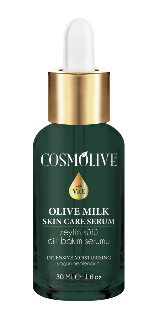 COSMOLIVE OLIVE MILK 30 ml SKIN CARE SERUM / Efficient Against Skin Spots and Wrinkles / Special Formula / Vitamin E / Natural Life